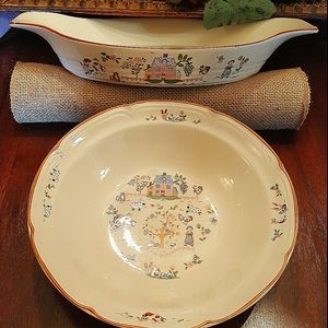 VTG James Town Serving Bowl and Casserole Dish